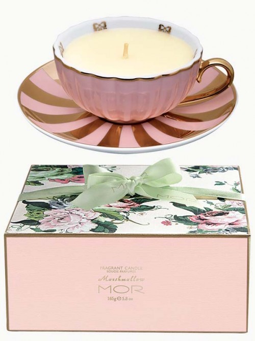 MOR Marshmallow Tea Cup Candle 165g
