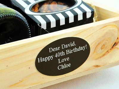 Product engraving - available on all hampers and wine boxes.