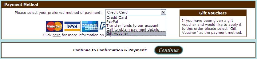 Gift Voucher Payment Option Gift Voucher Payment Option