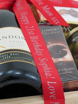 Ribbon Printing - available on all gifts and hampers.