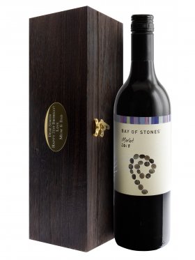 Premium Wine Box with Wine & Engraved Plaque