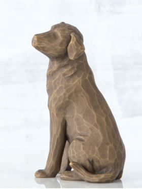 Willow Tree Figurine - Love my Dog (Darker Dog)