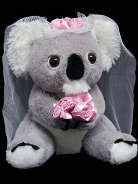 Plush Wedding Bride Koala 18cm