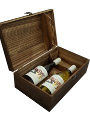 Premium Double Wine Box with Wine