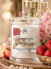 Planet Yum Champagne & Strawberries Luxury Scented Candle 160g