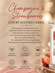 Planet Yum Champagne & Strawberries Luxury Scented Candle 160g