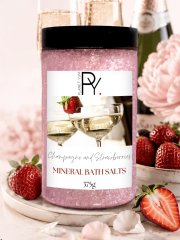 Planet Yum Champagne & Strawberries Mineral Bath Salts Relaxing Soak 350g