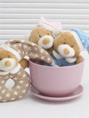 Starbright Teddy Bear Rattle Ring - Pink