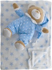 Starbright Teddy Bear Gift Pack - Bear and Blanket Blue