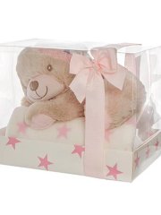 Pink Teddy Bear & Blanket Gift Pack