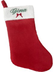 Embroidered Plush Christmas Stocking