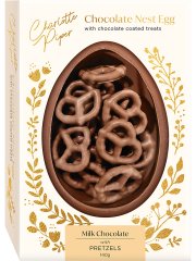 Charlotte Piper Milk Chocolate Coated Pretzels Nest Egg 140g