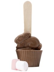 Charlotte Piper Belgian Milk Bunny Hot Chocolate Spoon with Marshmallows