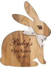 Laser Engraved Acacia Bunny Serving Board