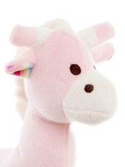 Pink Striped Giraffe with Rattle 23cm