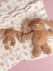 Flora the Bunny Plush, Rattle & Blanket Gift Set