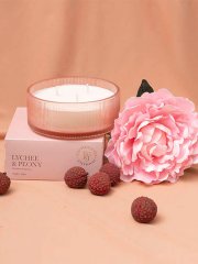 Keri Lychee & Peony 3 Wick Scented Candle 300g