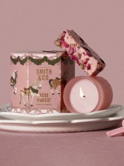 Smith & Co. Rose Nougat Festive Candle 80g