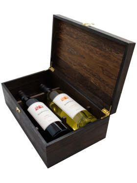 Premium Double Wine Box with Wine