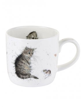 Royal Worcester Cat and Mouse Mug