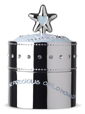 Whitehill Silver Plated Blue Star Baby's Musical Box
