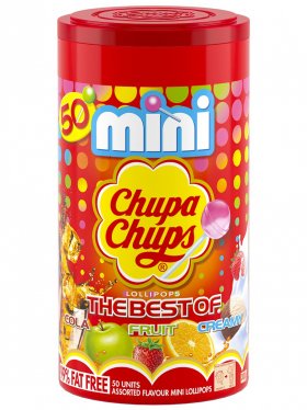 50 Mini Chupa Chups - 300g - The Best Of Cola, Fruit & Creamy