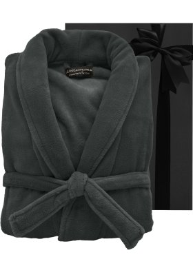 Plush Ultra Soft Robe - Charcoal