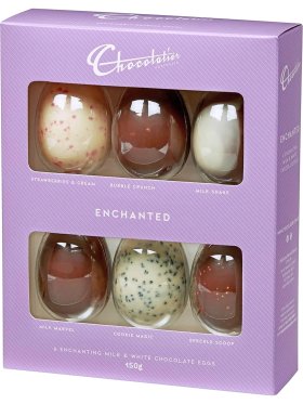 Chocolatier Enchanted 6 Pack Chocolate Egg Selection 150g