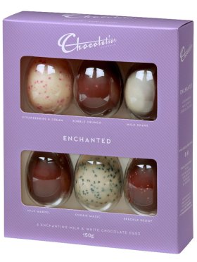 Chocolatier Enchanted 6 Pack Chocolate Egg Selection 150g