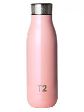 T2 Stainless Steel Etched Lid Flask 500ml - Pearlised Pink