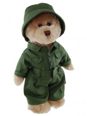 Plush Vietnam Army Bear 30cm