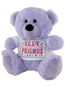 Plush Bear Lavender Best Friends Shirt 23cm