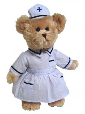 Plush Tic Toc Teddies Nurse Bear 30cm