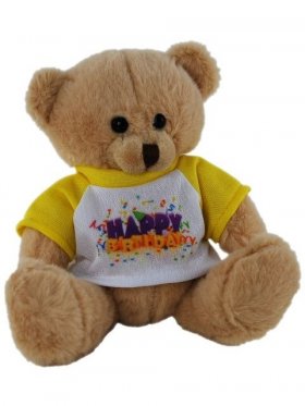 Plush Bear Happy Birthday 14cm