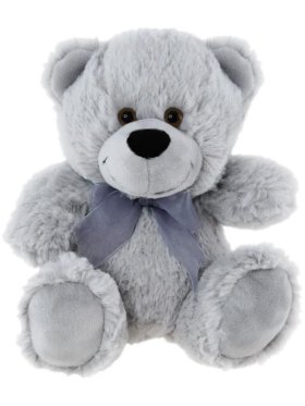 Silver Plush Jelly Bear 18cm