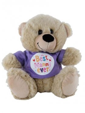 Plush Bear Best Nanny Ever Shirt 18cm