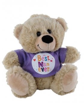 Plush Bear Best Nan Ever Shirt 18cm