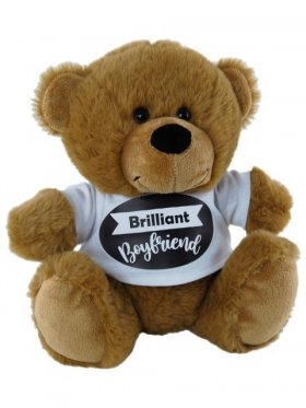 Plush Bear Brilliant Boyfriend White Shirt 23cm