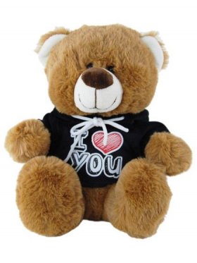 Plush Bear I Love You Hoodie 25cm