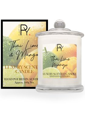 Planet Yum Thai Lime & Mango Luxury Scented Candle 160g