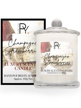 Planet Yum Champagne & Strawberries Luxury Scented Candle 160g