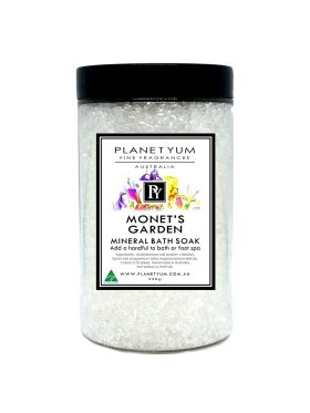 Planet Yum Monet's Garden Mineral Bath Salts Relaxing Soak 350g