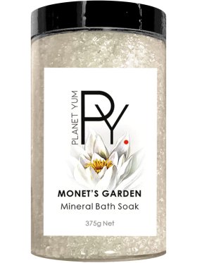 Planet Yum Monet's Garden Mineral Bath Salts Relaxing Soak 350g