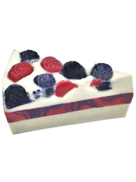 Planet Yum Black Raspberry & Vanilla Natural Soap 1x Cake Slice 120g