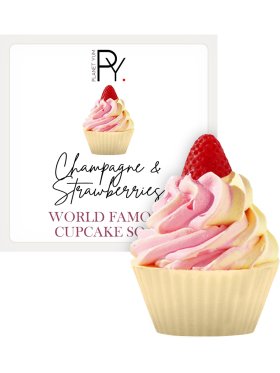 Planet Yum Champagne & Strawberries Cupcake Soap 120g