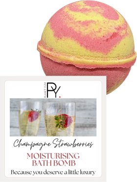 Planet Yum Champagne & Strawberries Bath Bomb 245g