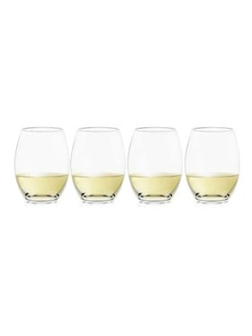 Plumm White+ Stemless Wine Glasses, Set of 4