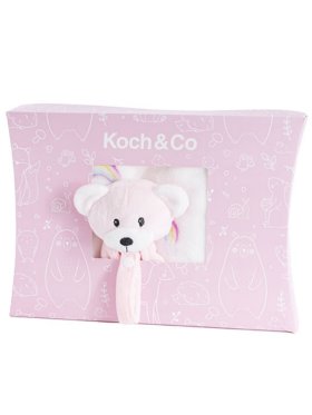 Baby Gift Box - Bear Comforter and Blanket - Baby Pink