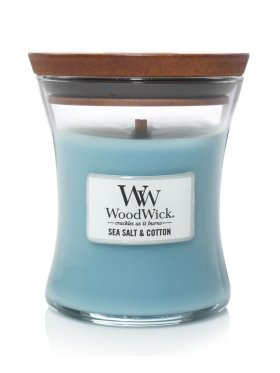 WoodWick Candle Sea Salt & Cotton Medium 275g