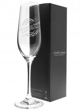 Engraved Crystal Champagne Flute 235ml